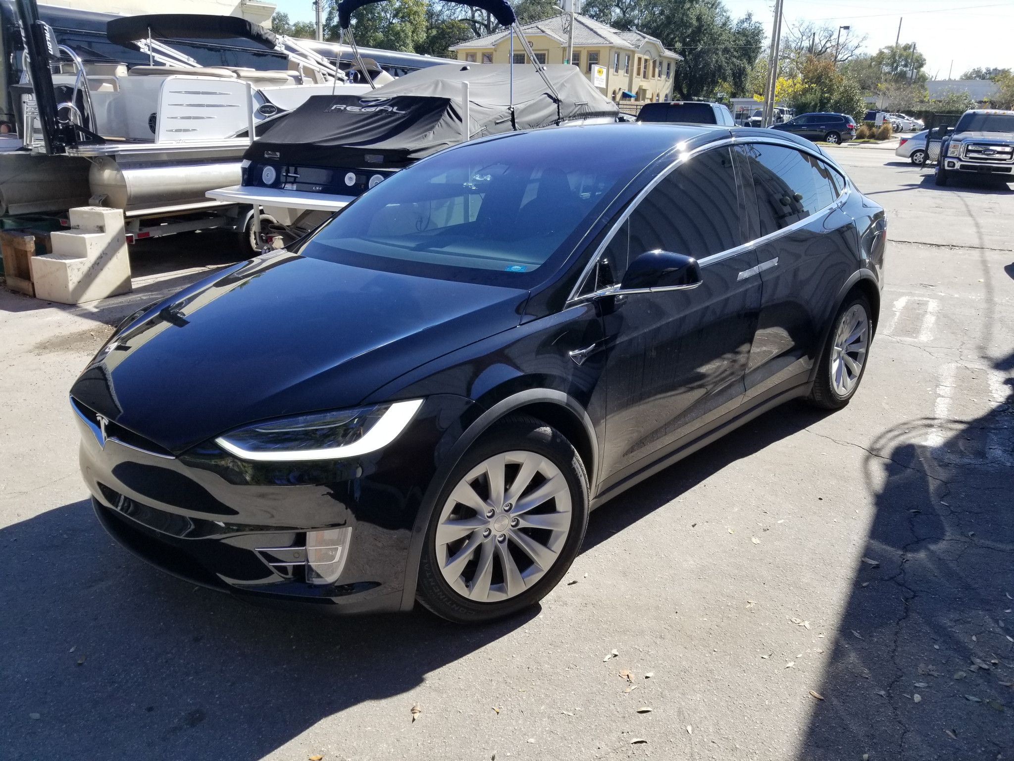 Black Tesla Model X Window Tinting in Orlando
