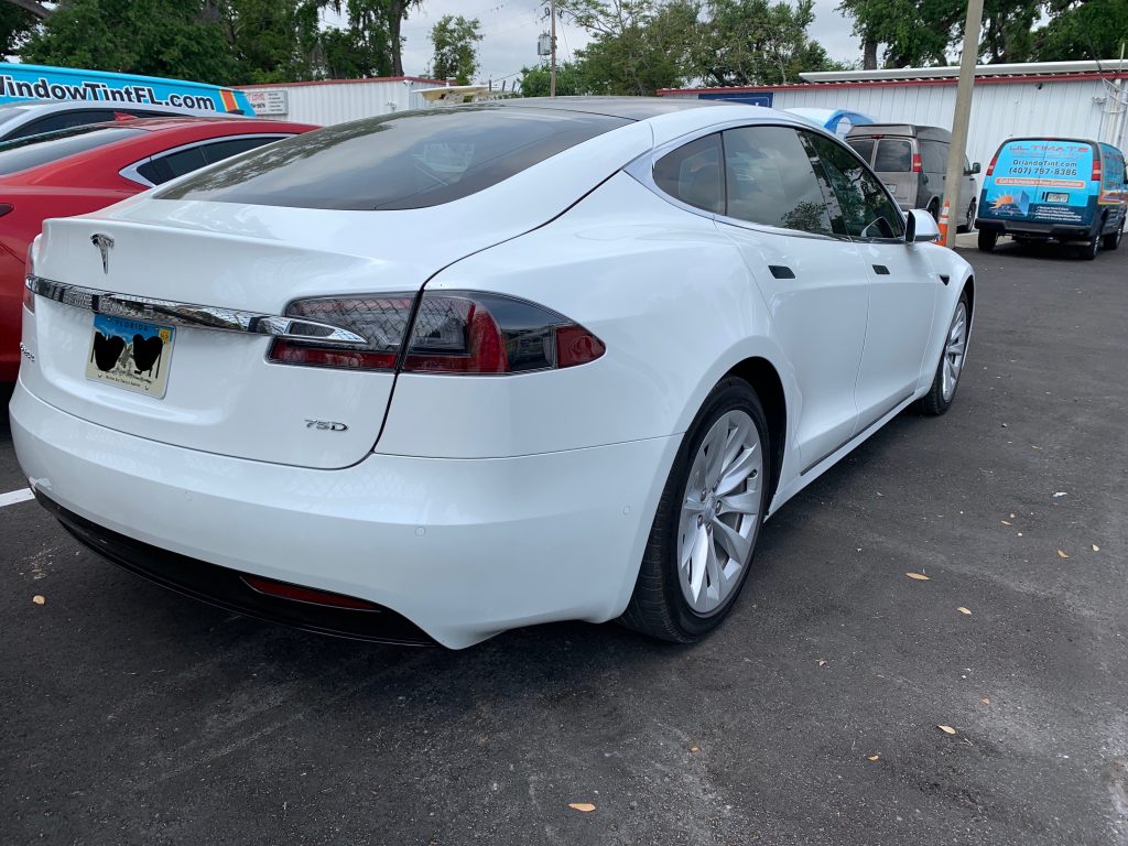 Model S Window Tint in Orlando - White 75D Tesla