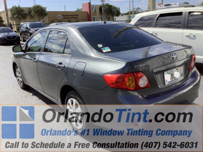 Privacy Tint for 2010 Toyota Corolla in Orlando, Florida