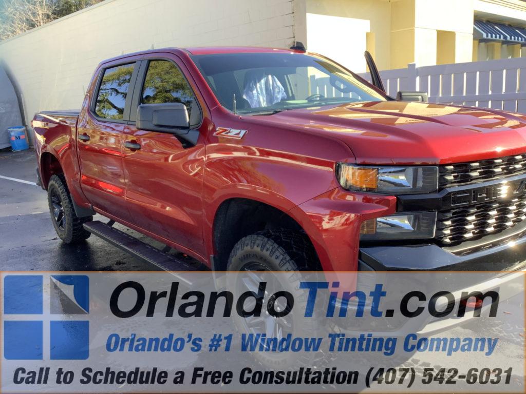 Privacy Window Tint for 2022 Chevrolet Silverado in Orlando, Florida
